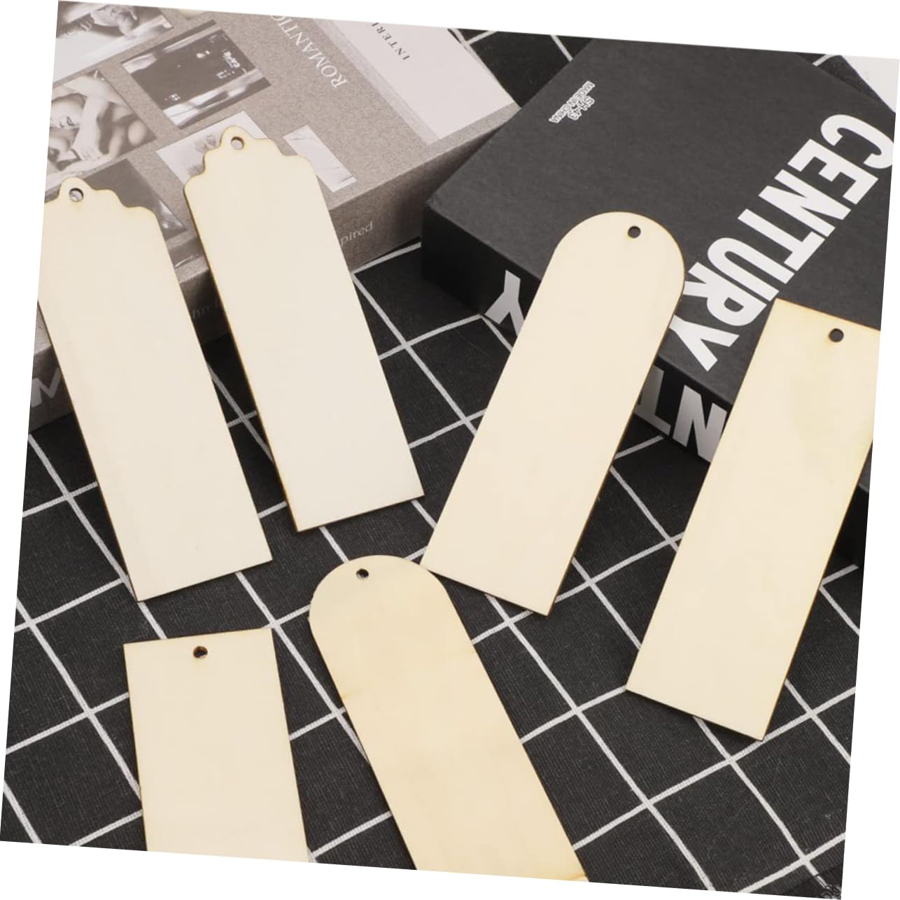LALAFINA 2sets Segnalibri Legno Vuoti Per Con Frange Etichette Personalizzabili Per Progetti Creativi Decorazioni e Regali Fatti Mano