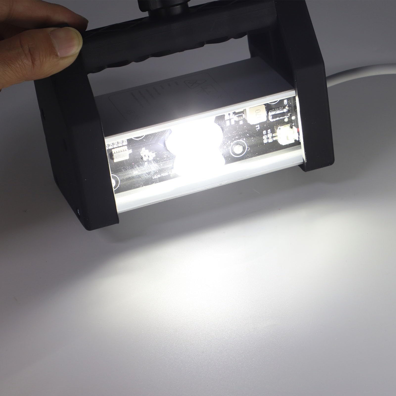 Lámpara LED de Inspección de Pintura 15W 1500lm | Luz de Pulido Portátil de Gran Angular de 120° con Rodamiento de Silicona para Piso de Techo de Pared (ABS+gel de sílice)