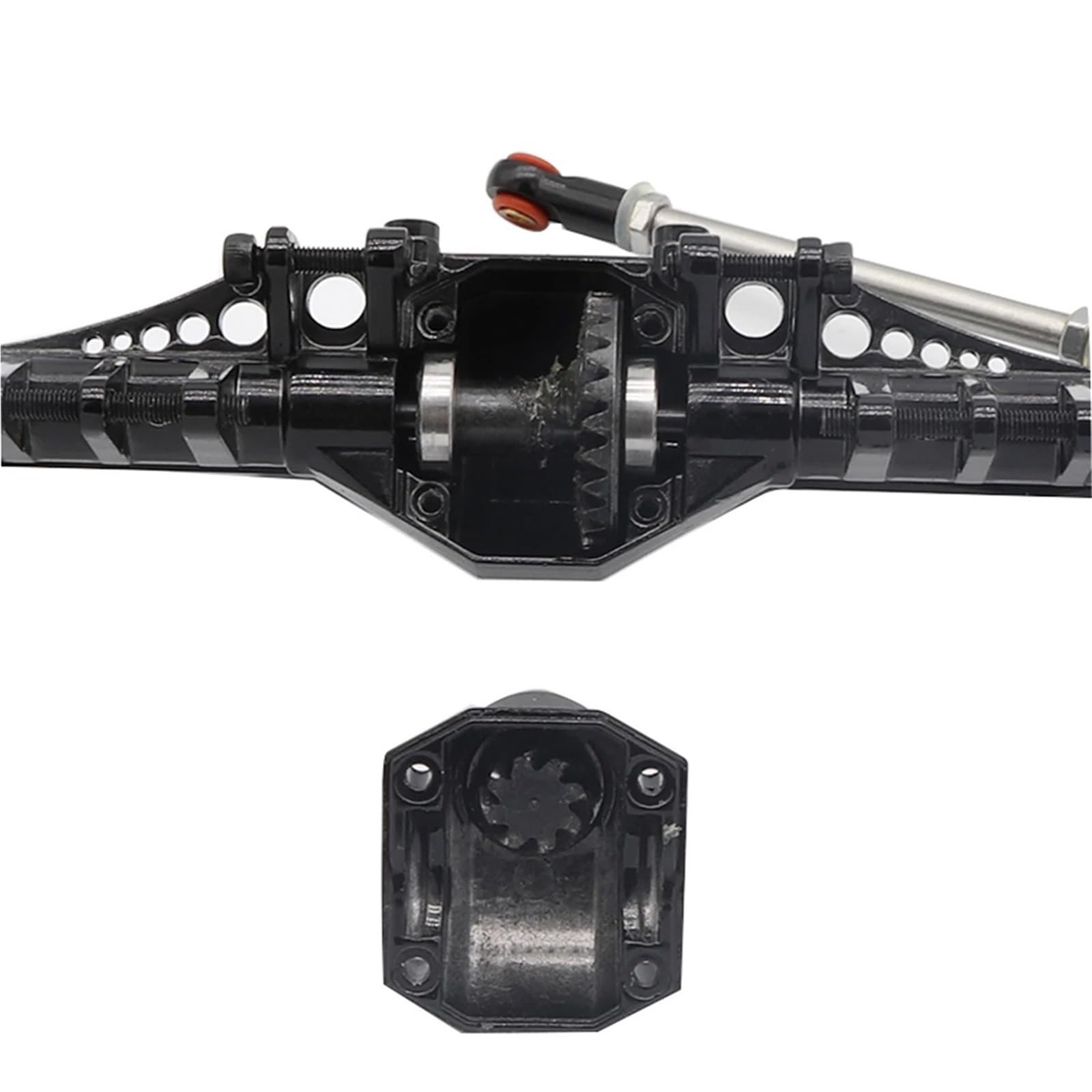 Oś przednia do 1/10 Axial Capra część do samochodu RC RC akcesoria samochodowe części zamienne RC część do modernizacji RC Hop-upy(Silver)