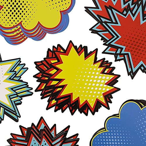 60 Pack Superhero Bulletin Board Decorations For Classroom Decor, Comic Book Bubble Cutouts (5X7 In) #TOP2
