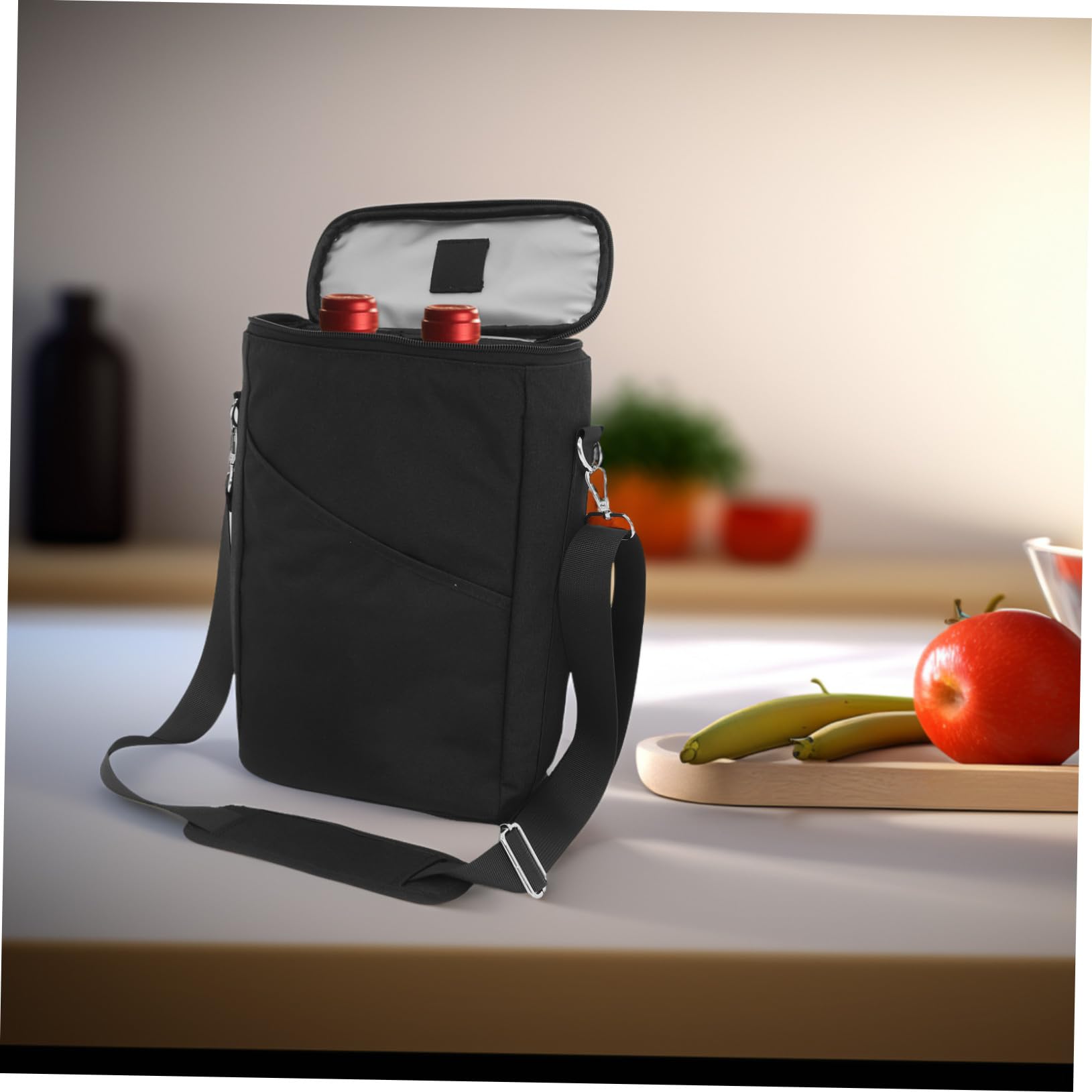 Bolsa Isotérmica para Vino con Capacidad para Botellas Correa Ajustable Aislante y Prueba de Fugas Bolsa Portátil para Transporte Fiestas Picnic y Viajes