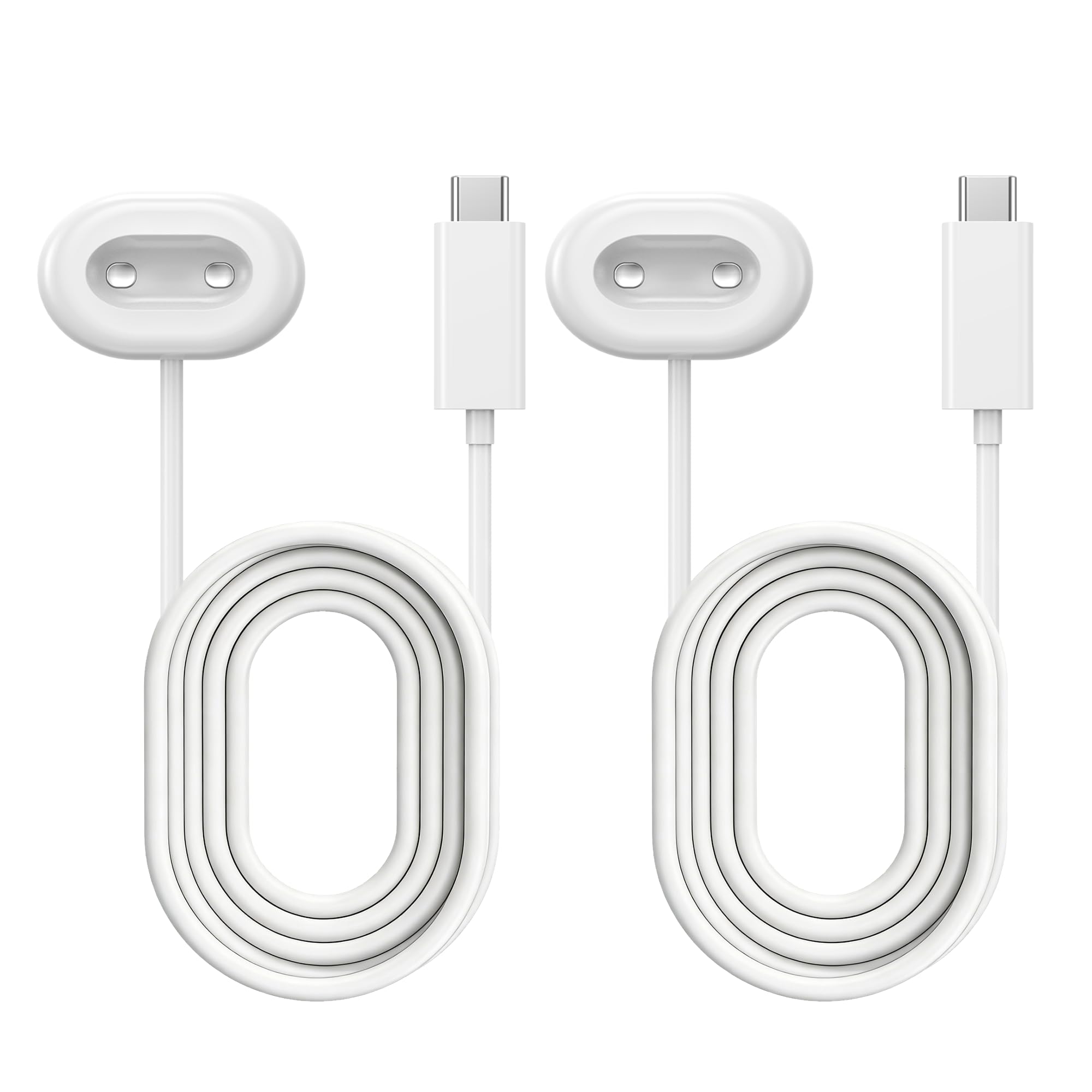 Confezione da 2 caricabatterie per Pixel Watch 4, cavo di ricarica di ricambio di tipo C, compatibile solo con Google Pixel Watch 4 41 mm/45 mm (bianco)