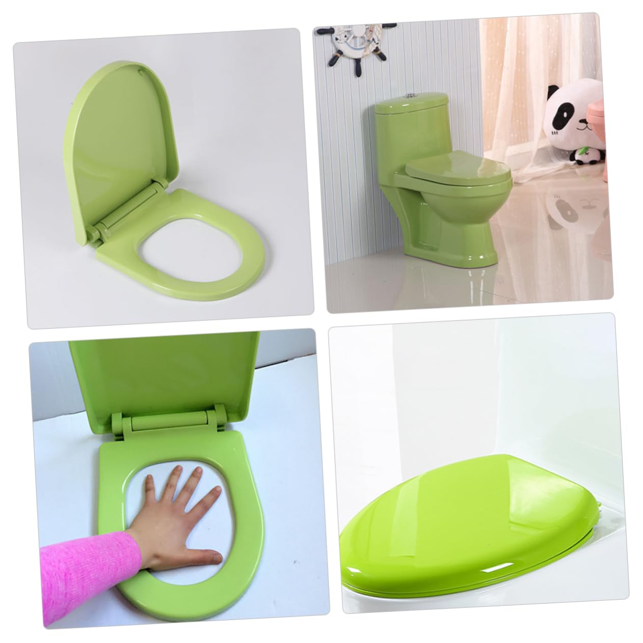 Sedile Wc per Bambini Portatile in Pp Verde Chiaro | Antiscivolo, per Training Bagno e Uscite, Igienico, Adatto a Infant e Bambini