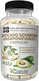 ASU 500 mg | Avocado & Soybean Unsaponifiables | Joint, Cartilage & Mobility Support Supplement | 180 Capsules | 500 mg Each | Plant-Based | Pack of 1