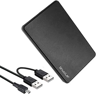 ATORSE Portable External Hard Drive Protective Cover for USB 2.0 2TB Laptop for Mac Black