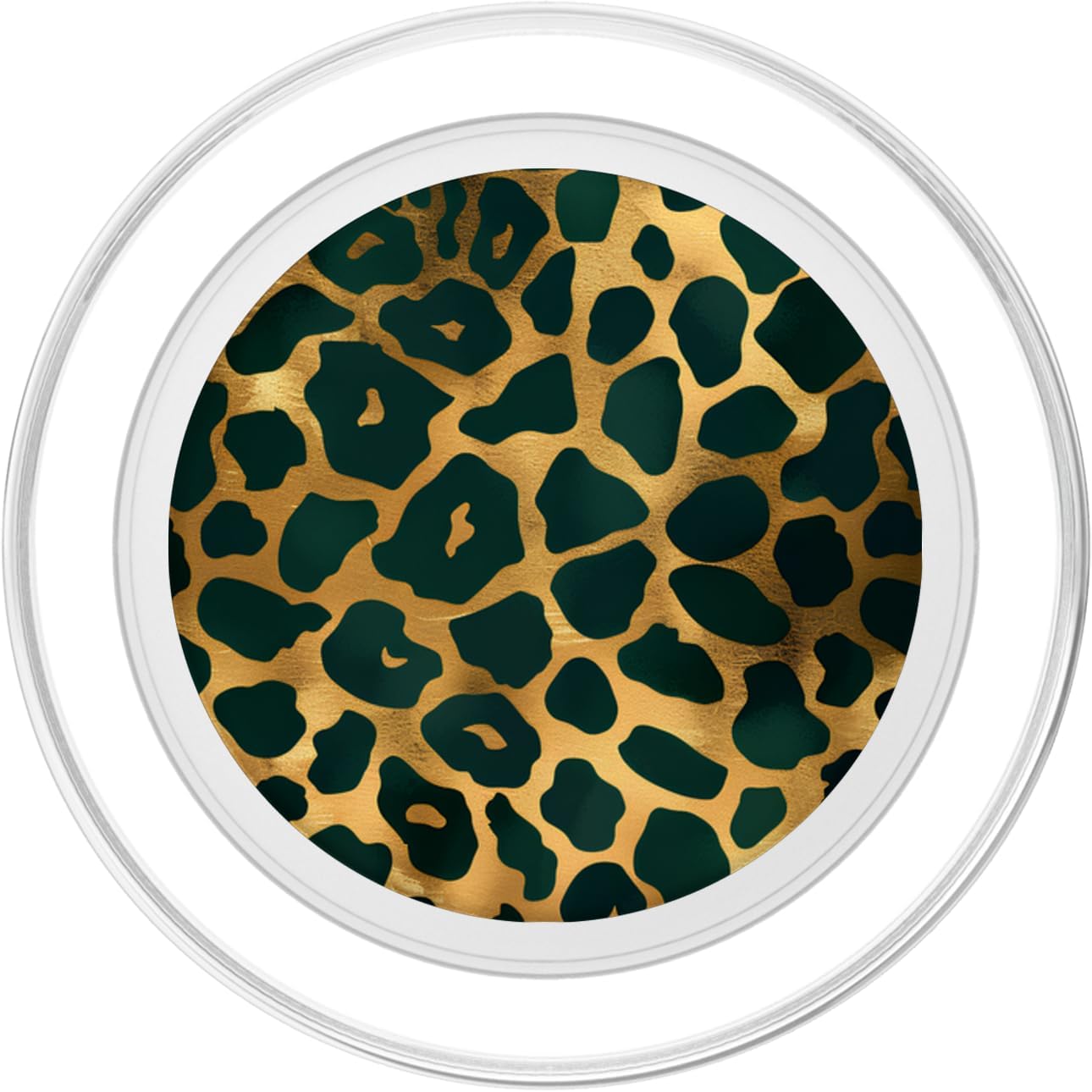 Leopard print cheetah pattern black design PopSockets MagSafe PopGrip for iPhone