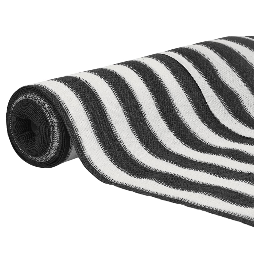 Generico Rete per Privacy Antracite e Bianca 2x10 m in HDPE 150 g/m²,Antracite,4.84kg,4003683