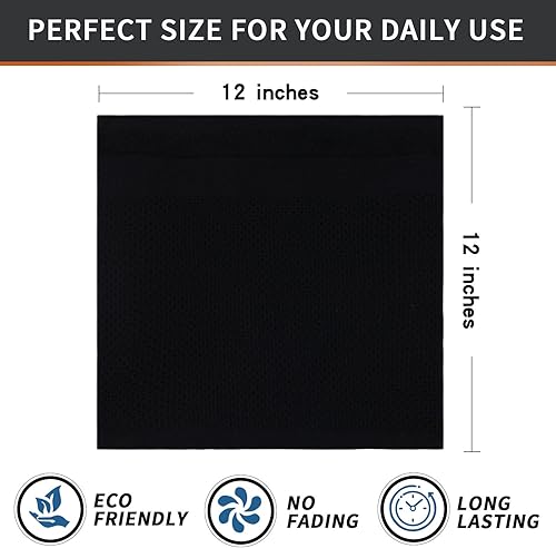 Miniatura 156 de Homaxy Paños de cocina 100% algodón, paquete de 8 – 12 x 12 pulgadas, tejido de gofre, muy suaves y absorbentes, paños de cocina de secado rápido