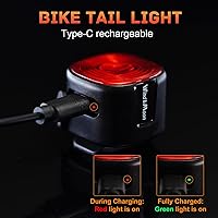 Vista 6 de Bike Rear Light Rechargeable Taillight: Semaho Safety Bicycle Tail Lights for Night Riding