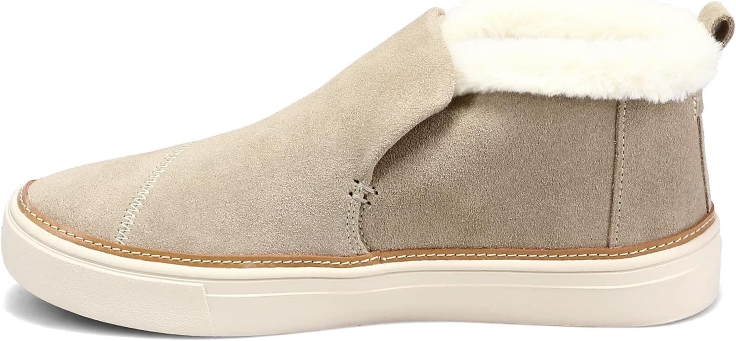 Toms Womens Paxton Sneaker, Cobblestone Suede/Faux Fur, 7 US - Image 5