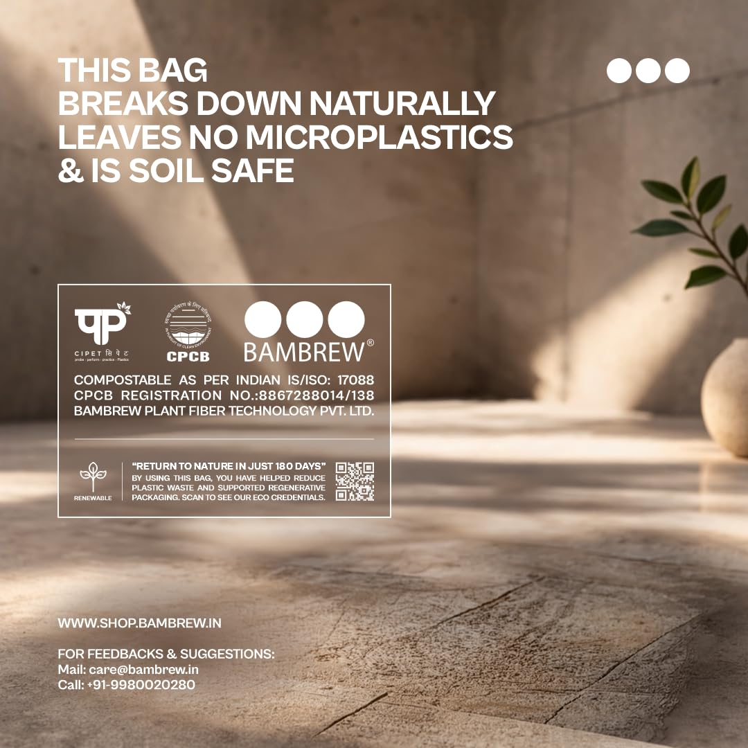 Bambrew Compostable Garbage Bags - Lime Scented -8 Bambrew Compostable Garbage Bags - Lime Scented -8