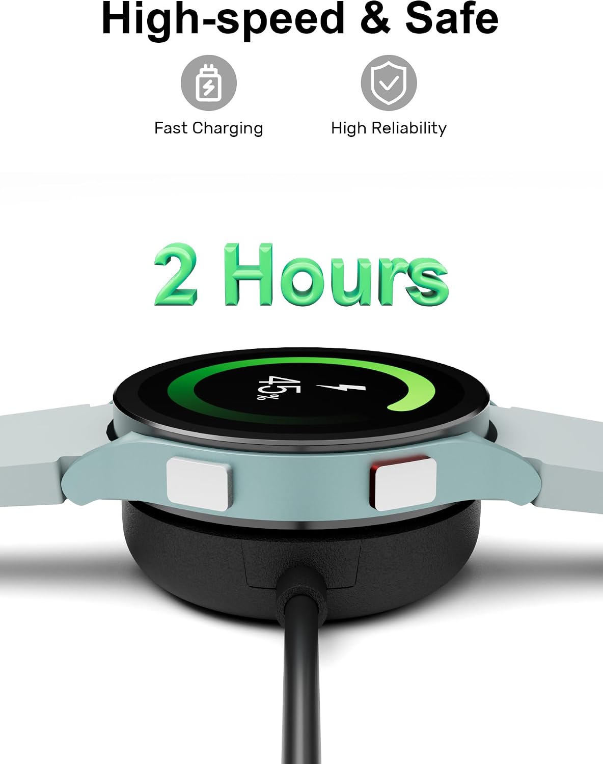 Charger Compatible with Samsung Galaxy Watch 7/Ultra/FE/6/6 Classic/5/5 Pro/4/4 Classic/3/Active 2/Active Charging Cable USB Cord Dock for Galaxy Watch Accessories