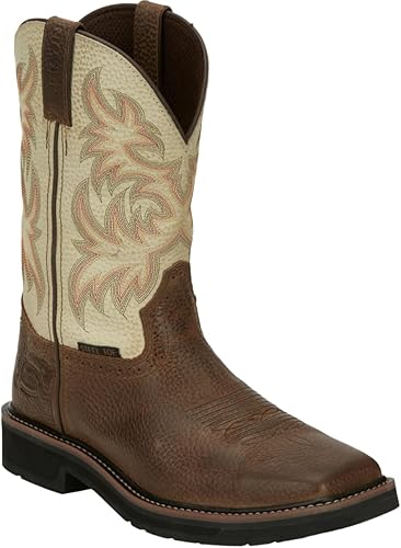 Miniatura 1 de Justin Driller Western - Botas de trabajo para hombre, punta de acero, Se4684