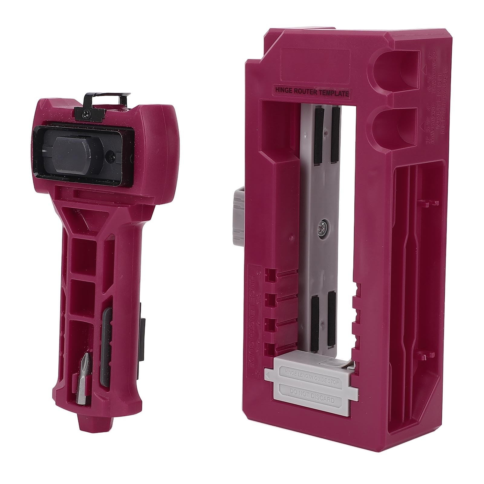 Modello per Mortasatrice Cerniera Porta Kit di Installazione Accurato Conveniente per Professionisti e Appassionati per Porte da 1 3/8 Pollici o 1 3/4 Pollici Plastica Rossa