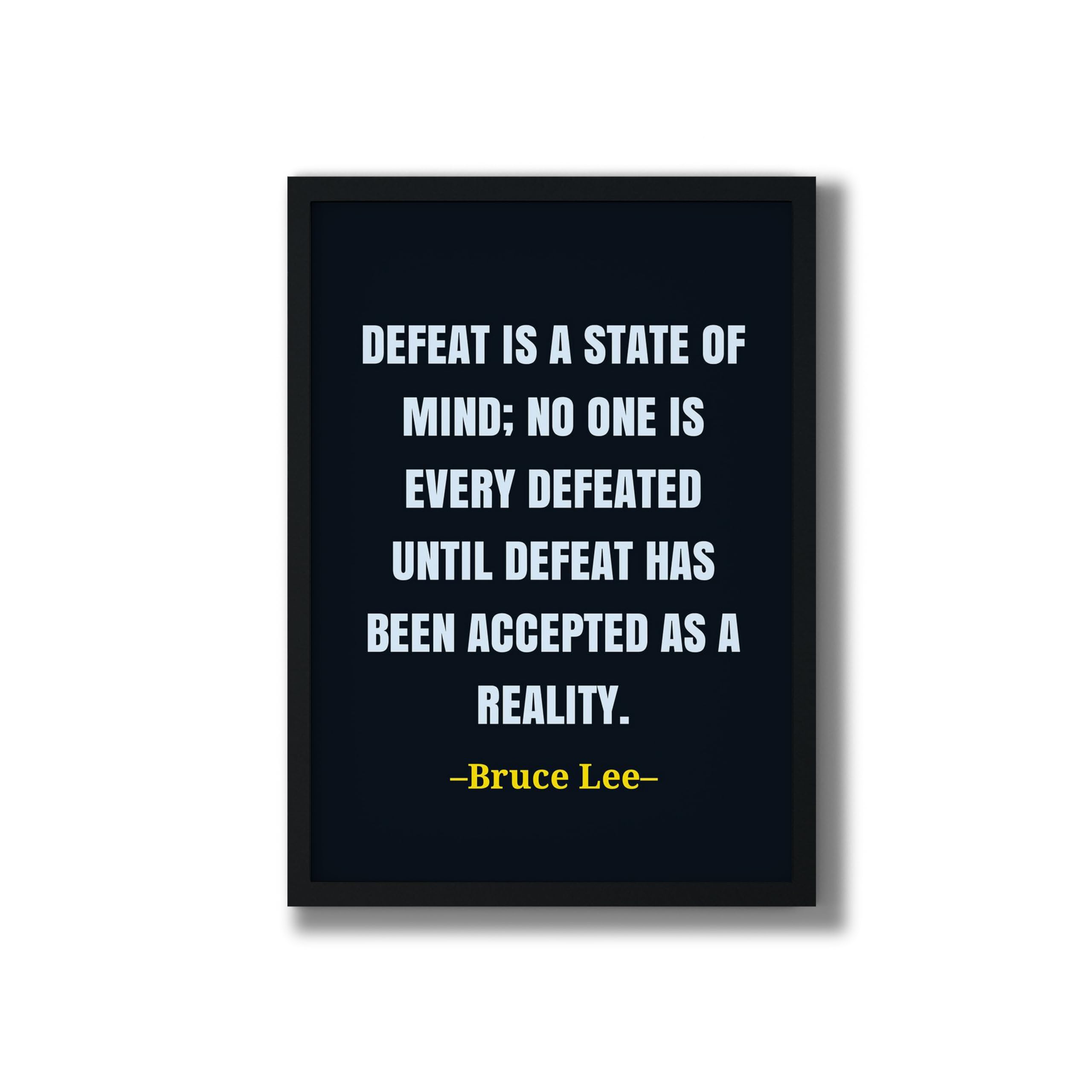 PEACEARTS UAE Inspiring Quote from Bruce Lee Motivational Wall Art Framed Paintings for Room Decoration For Builders Who Improve One Skill at a Time 8 x 12 inch Framing with Leminated Poster