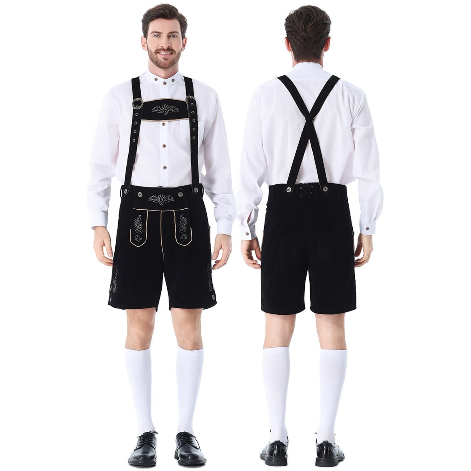 Generico Oktoberfest Costume Uomo Con Bretelle Regolabili Bavarese Carnevale Trachten Vestito Oktoberfest Uomo Party Classico