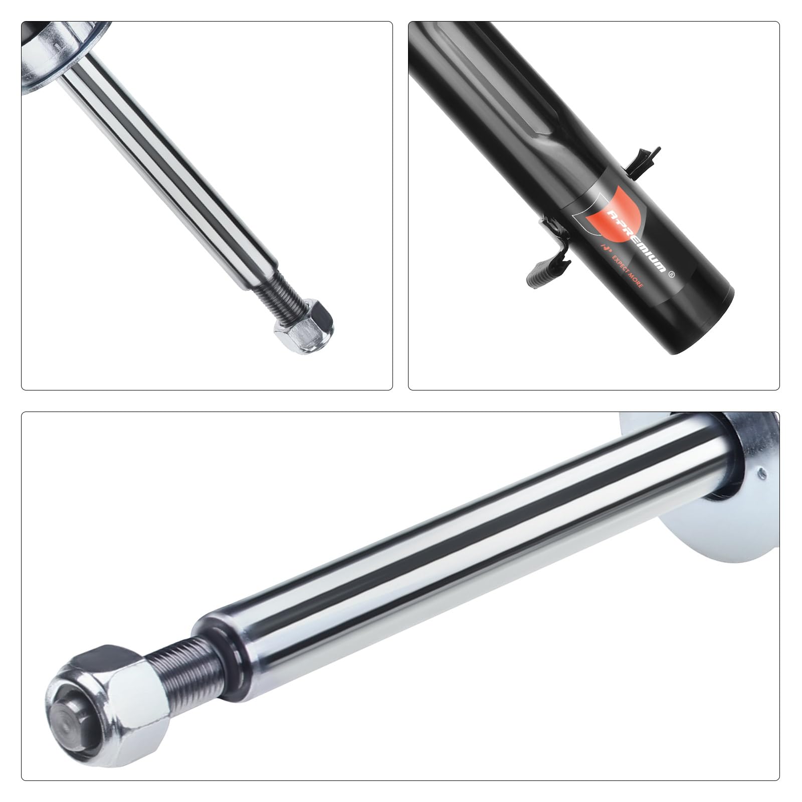 Frankberg 2 amortiguadores delanteros de 527 mm con presión de gas 633713 | E4373; Compatible con: Golf IV Variante 1J5, B.o.r.a 1J2, O.c.t.a.v.i.a I 1U2, Toledo II 1M2, Variante B.o.r.a 1J6