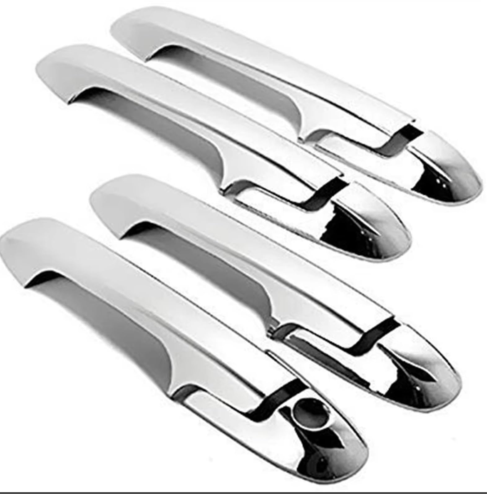 ZJYZYQ Car Sliding Outer Door Handle for Accord for Sedan 4 Doors 2003-2007 Without Passenger Side Keyhole Chrome Exterior Cover