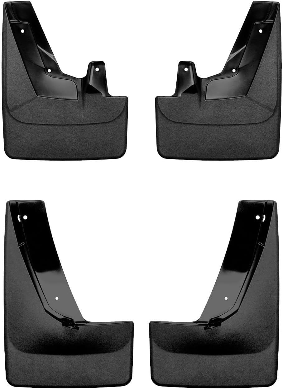 WeatherTech Custom No Drill Splash Guard MudFlaps for GMC Yukon, Suburban, Yukon XL - Front & Rear Set (110125-120125), Black