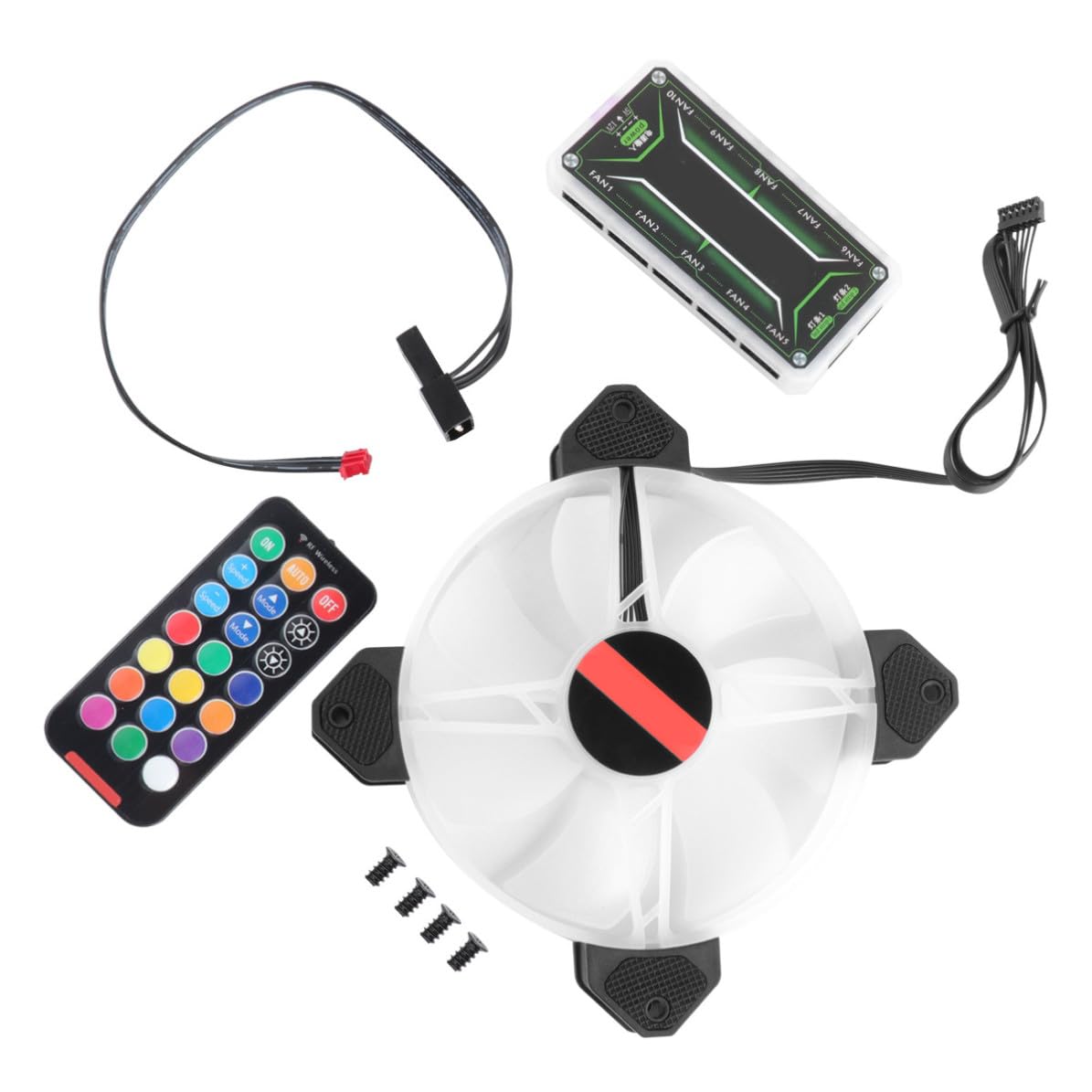 3 Piezas Ventilador de Refrigeración de PC de 120mm Silencioso ABS