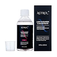 Vista 11 de Limpiador de pestañas concentrado de 3.4 fl oz, champú profesional de pestañas de almendra, limpiador de pestañas concentrado para extensiones