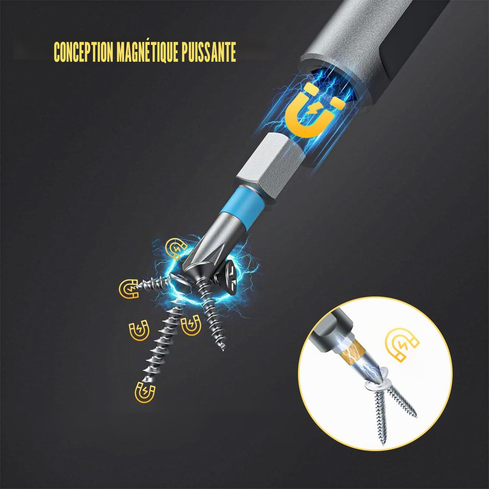 Jeu Tournevis Cliquet 24 en 1,Kit Tournevis Précision Magnétiques Avec Poignée à Cliquet T Amovible, Avec Étui Rangement Outil Réparation Portable Pour Meubles,Vélo