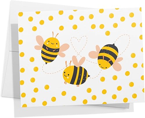 Miniatura 3 de Twigs Papel  Tarjetas de felicitación surtidas de abejorros  Tarjetas de papelería con sobres, tarjeta de agradecimiento, tarjetas de notas en