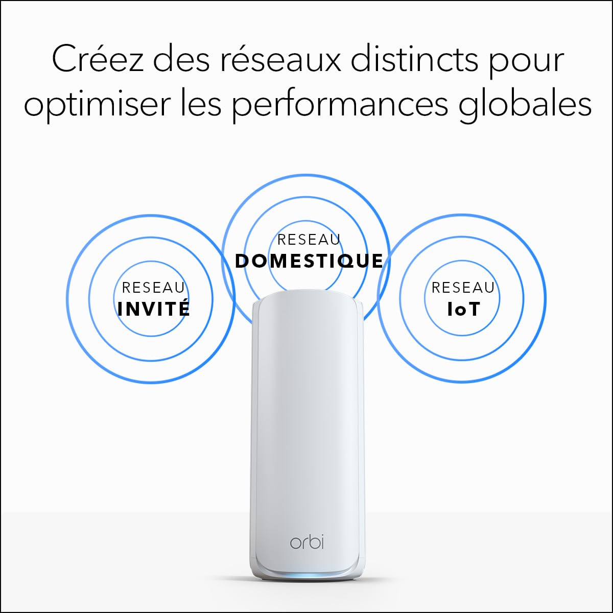 NETGEAR Orbi, Système Mesh WiFi 7, RBE773, 3-Pack, Jusqu'à 11 Gbps, Couvre jusqu'à 540 m², 100 appareils, 2.5GB Internet Port, Tri-Band BE11000, Compatible Murs épais et Toutes Box Internet