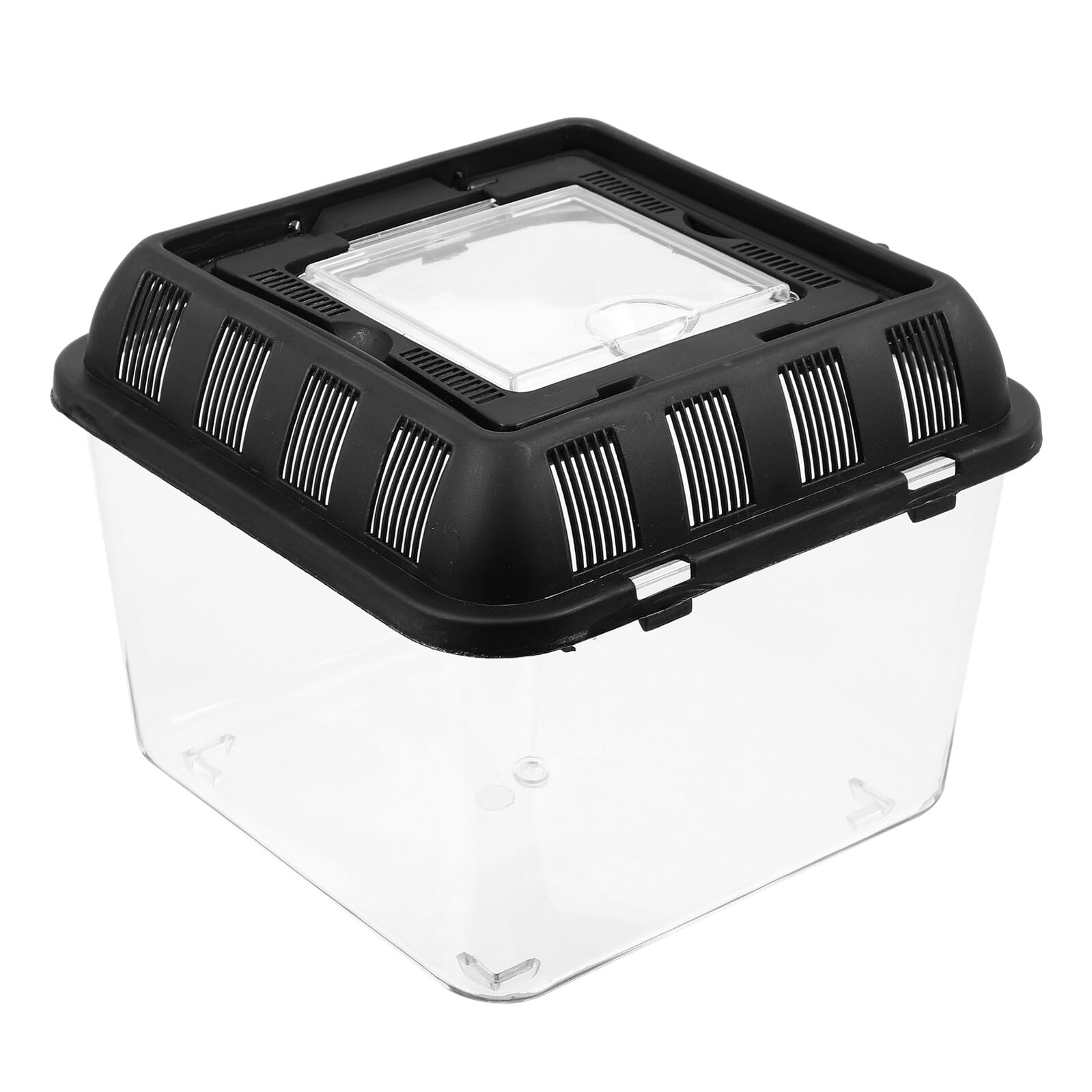 GARVALON Terrario Portatile in Acrilico per Rettili Scatola di Allevamento Trasparente per Aracnidi Rane e Serpenti Habitat Igienico per Esemplari Domestici Contenitore per Esposizione e