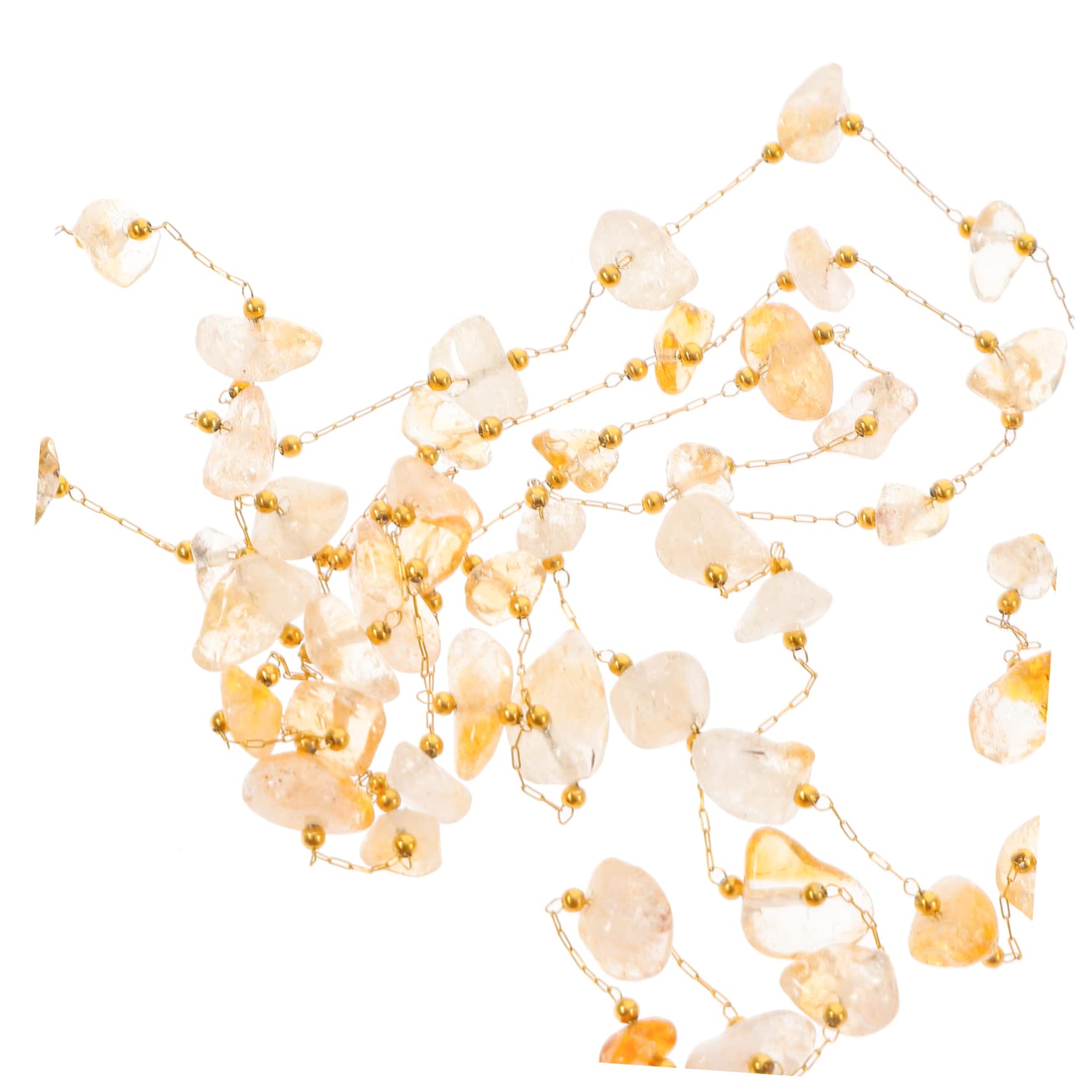 NUOBESTY 5stücke Edelstein Kette Mit Natürlichen Kristallperlen Schmuck Zubehör Für Party Und Festdekoration Langlebig Und Mit Kette