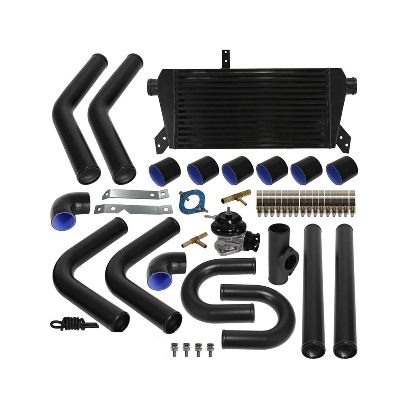 Noauqwtv Black For Tt Mk1 Intercooler 460X240x50mm Universal + 8Pcs 2" 51Mm Intercooler Piping Kit Turbo Intercooler Kit