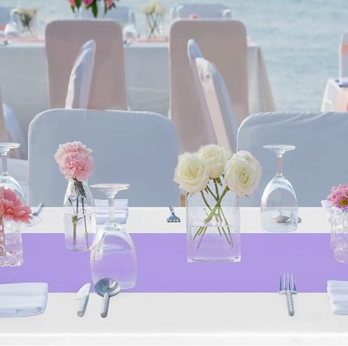 Miniatura 6 de Oudain 3 manteles desechables de plástico de 54 x 108 pulgadas, para mesas rectangulares, impermeables, para baby shower, boda, cumpleaños,