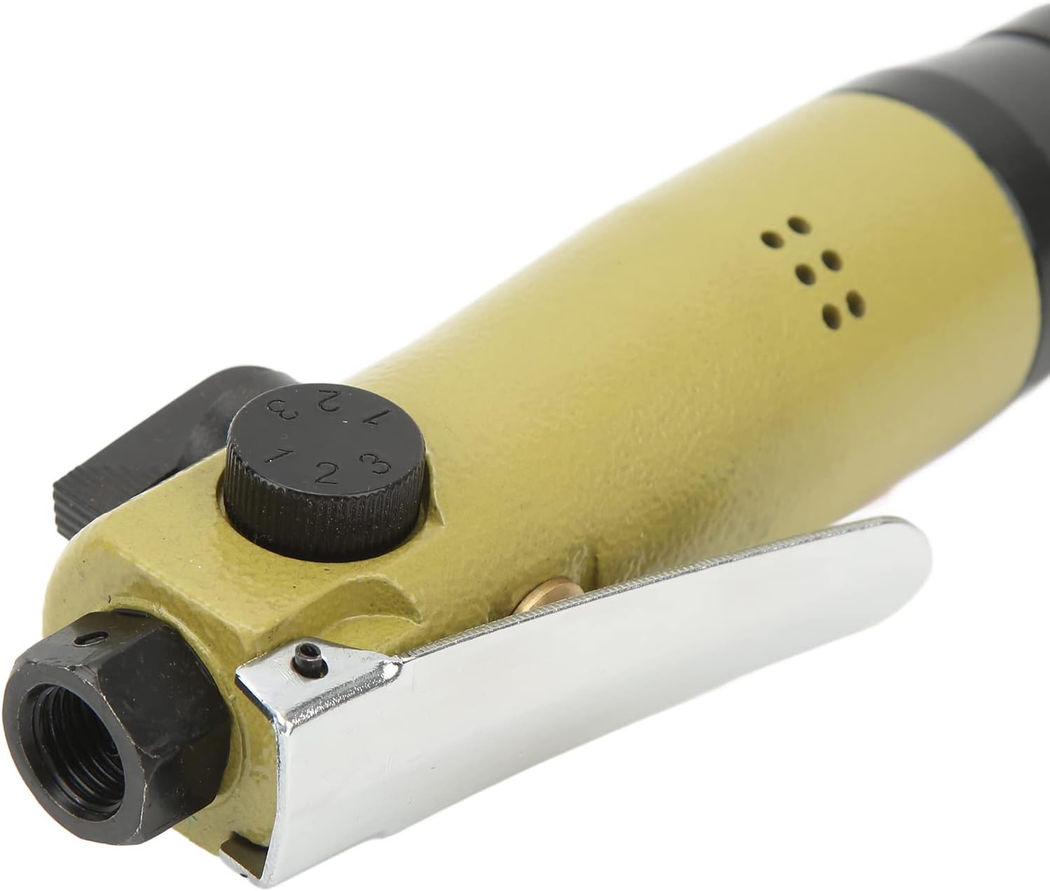 1/4in Inlet Pneumatic, Elbow Impact Air Screw Driver, 8500rpm, 0.5‑0.7Мpa, with Bits and Accessory for Narrow Space