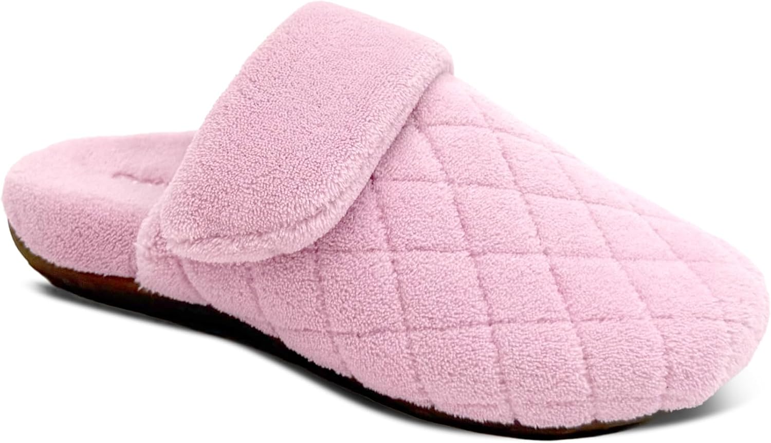Aetrex Women's Maya Orthopedic Cozy Closed Toe Slippers for Women – Fuzzy bedroom slippers with Arch Support, Adjustable Fit & Memory Foam Comfort - Supportive slippers with arch support for women.