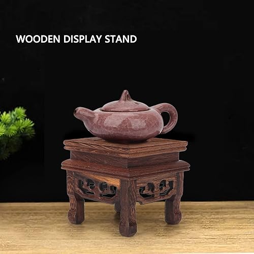 Miniatura 3 de Mini soporte de exhibición de taburete de madera de estilo chino, estante de exhibición de macetas de jardín, soporte decorativo para elevador de