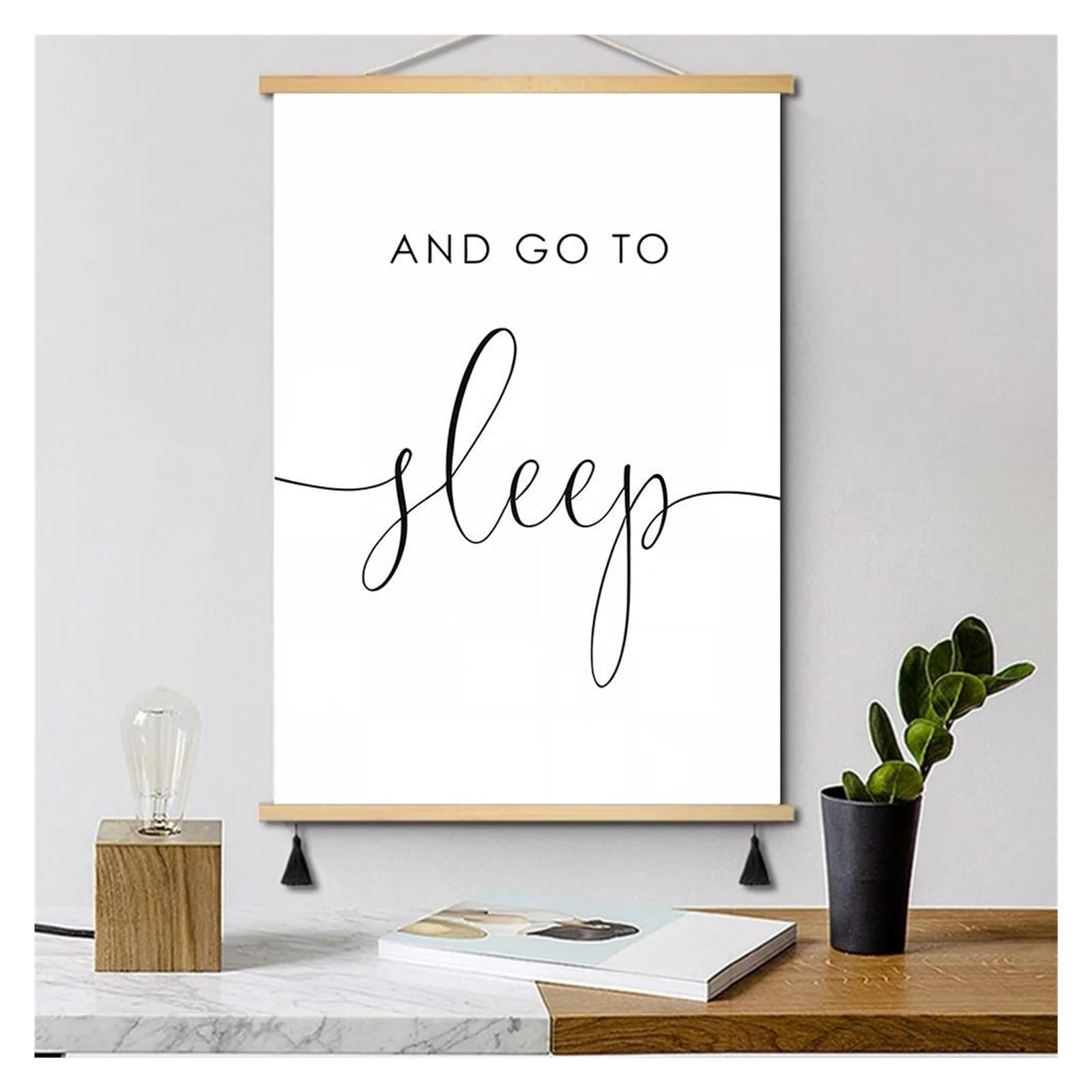 Affiche sur toile créative cœur et citation pour un nid douillet