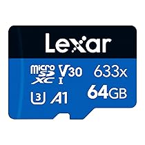 Lexar Scheda Micro SD 64 GB, Scheda di Memoria microSDXC UHS-I Senza Adattatore SD, Fino a 100 MB, s in Lettura, A1, C10, U3, V30, Scheda TF per Smartphone, Tablet, Telecamera