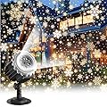 Christmas Snowflake Lights, Led Projector Lights for Outdoor, Waterproof Christmas Decorations Lighting for Indoor Xmas Holiday Party Wedding Garden Patio