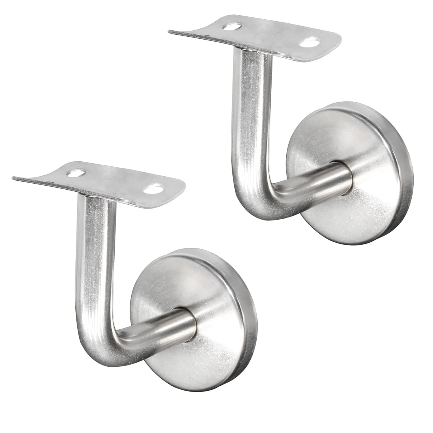 Staffe Per Corrimano Supporto Per Corrimano In Acciaio Inossidabile 304 Per Ringhiera Delle Scale, Montaggio A Parete, Corrimano In Legno, Argento, Confezione Da 4 Supporto Corrimano