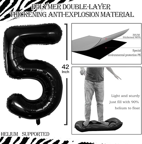 Miniatura 2 de GOER Globos número 15 para decoraciones de fiesta de cumpleaños número 15 Sweet 15, globos jumbo de aluminio para helio de 42 pulgadas, 51 globos