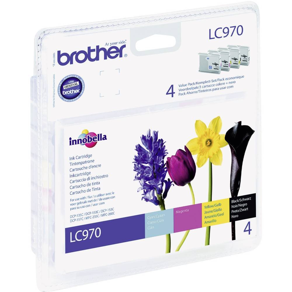 Pack De Cartouches D'encre Brother LC970 Value Pack - Noir, Cyan, Magenta, Jaune - Originales Neuves