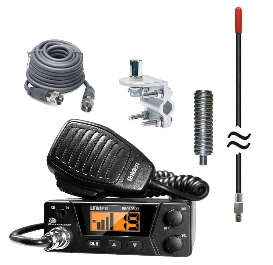 Amazon.com: Uniden PRO505XL CB Radio Full Kit - Includes 4