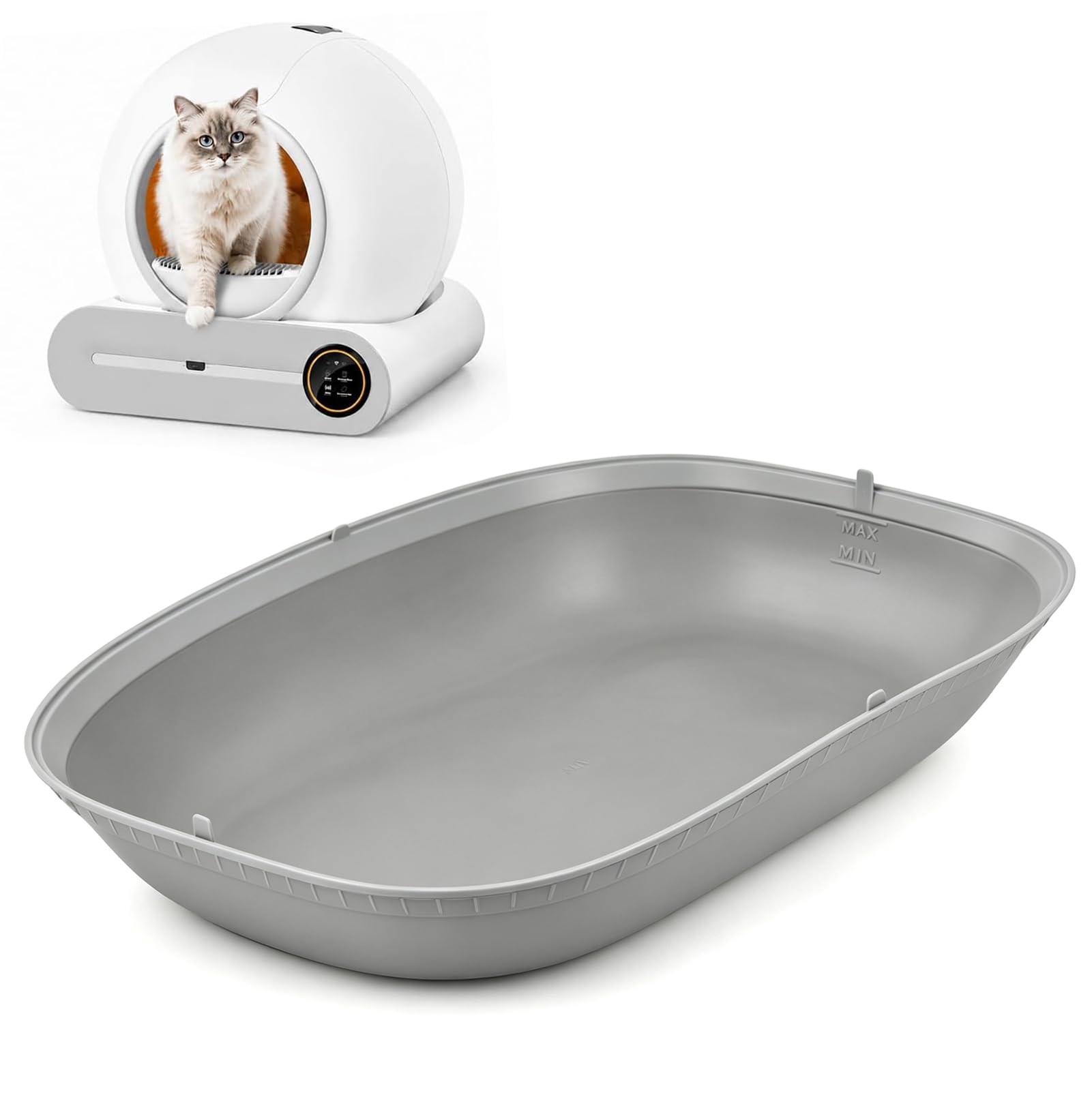 Lettiera per gatti in silicone per lettiera elettrica da 65 l