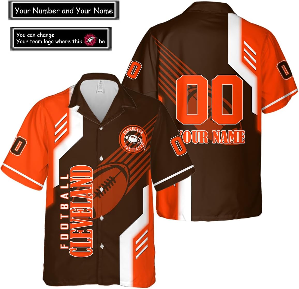 Discover Personalized Cleveland Football Team Browns Hawaiian Shirts for Men, Gift for Fan