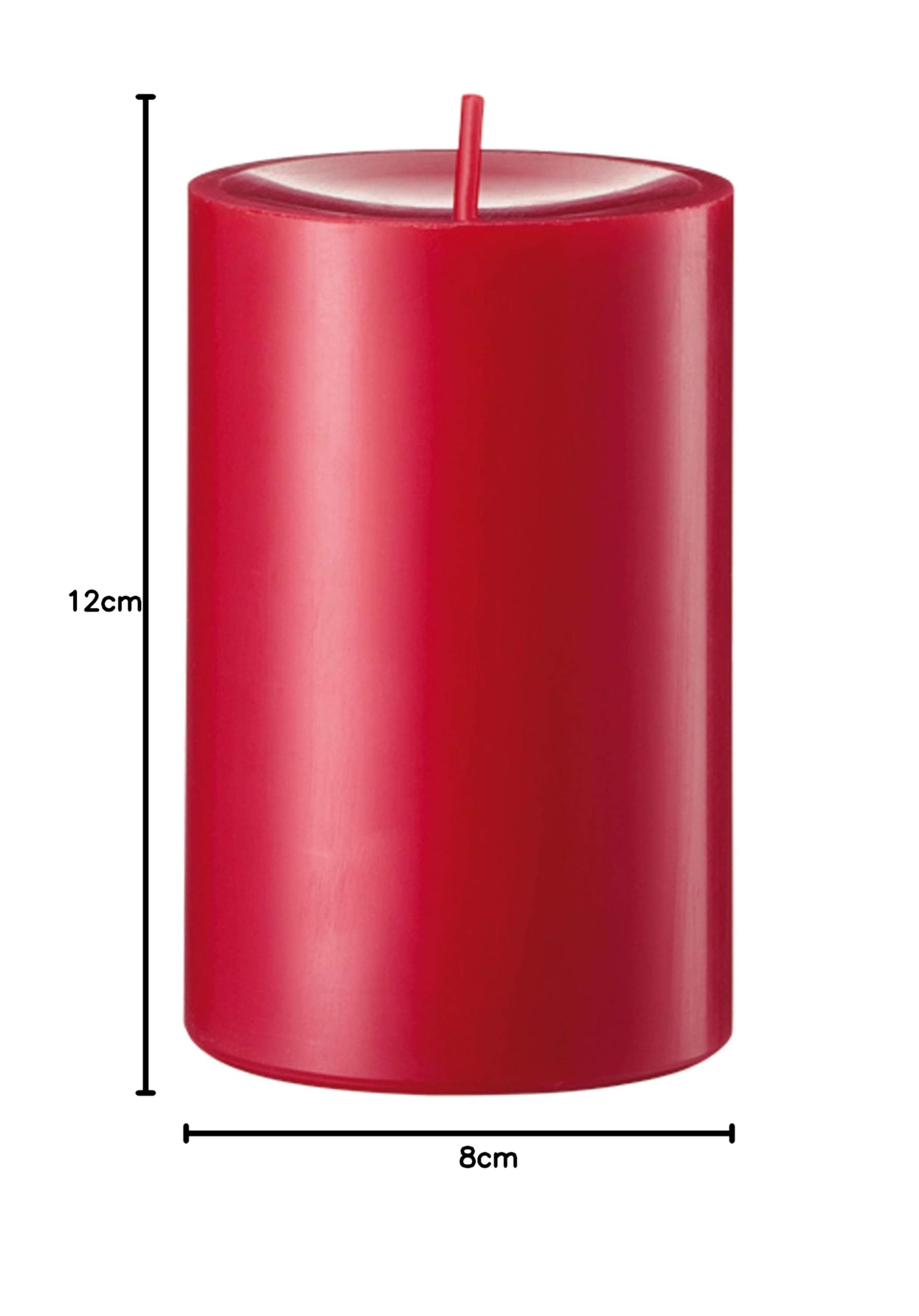 Engels Kerzen GmbH Blockljus, vax, cinnober 200, 12 x 8 x 8 cm Home & Kitchen