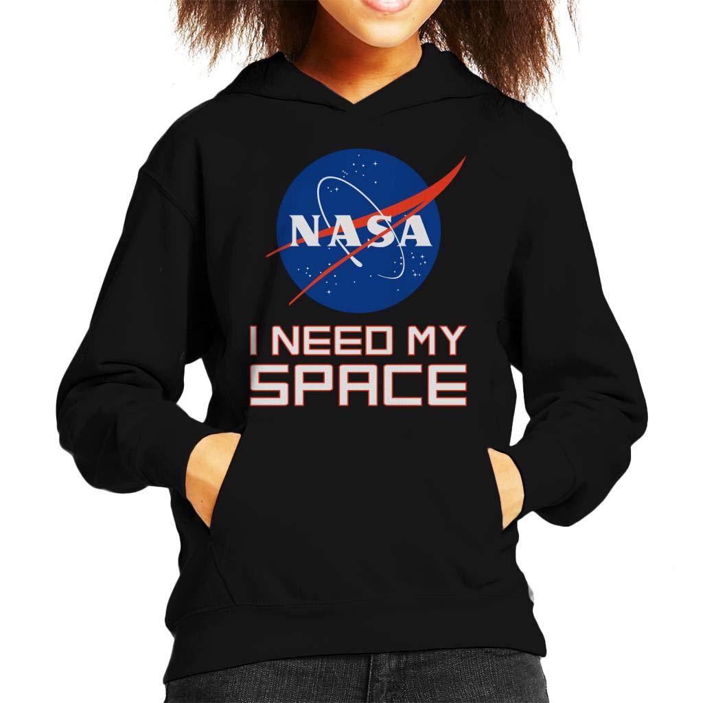 Nasa Black I Need My Space Kid's Hooded Sweatshirt