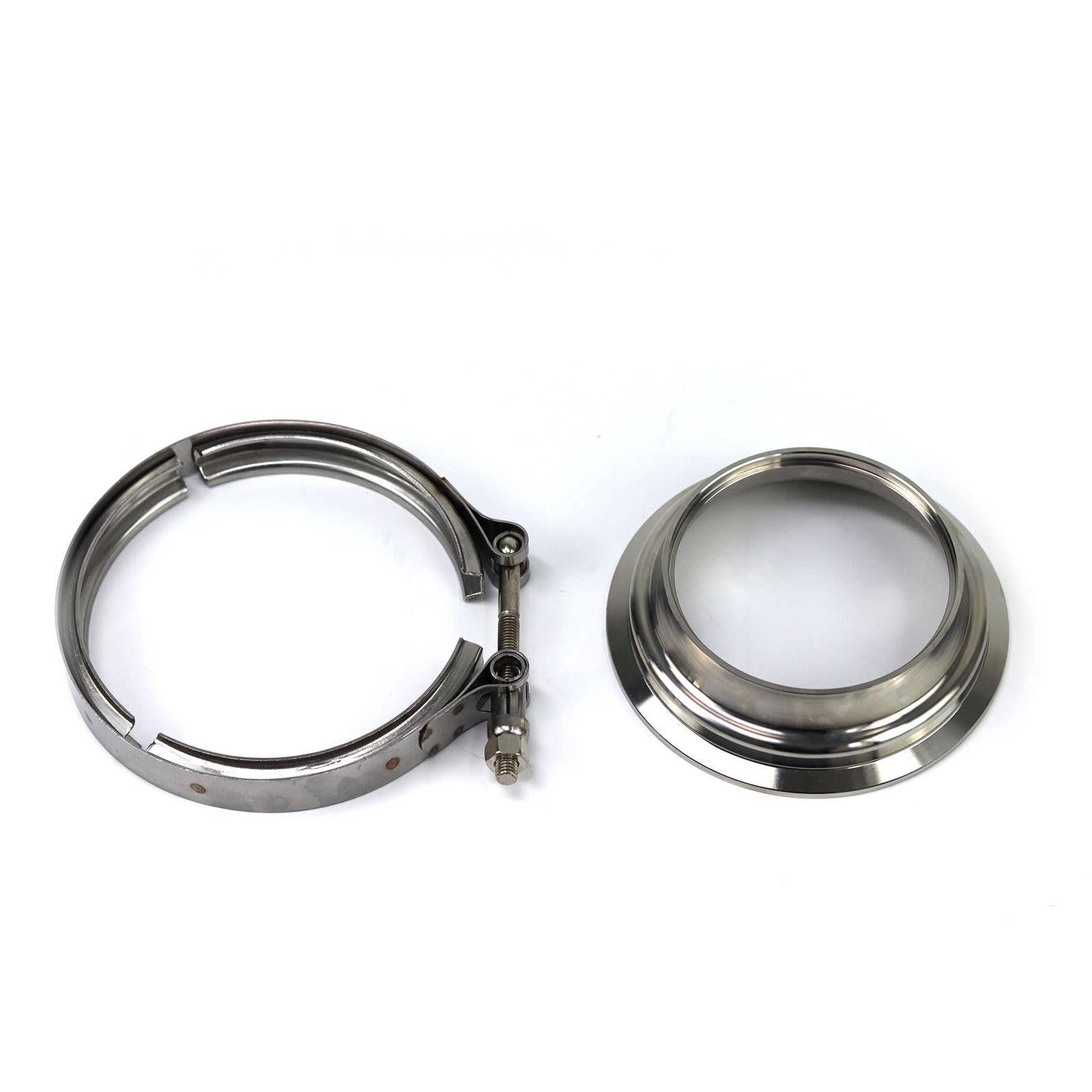 Kit de abrazadera de brida reductora de banda en V de acero inoxidable de 5 a 4 pulgadas para Borg Warner Turbo S400 S400SXE S475 S480 T6