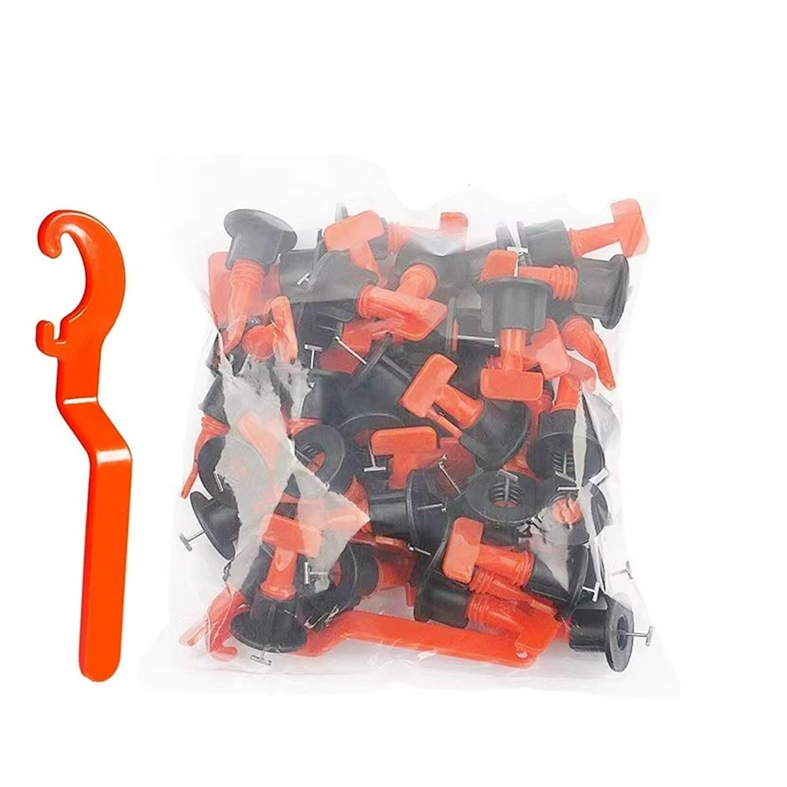 Sistema di livellamento for piastrelle in ceramica, clip, distanziatori, kit livellante for porcellana, strumenti costruzione for la posa, fissaggio a parete per Ristrutturazione(204Pcs balck)