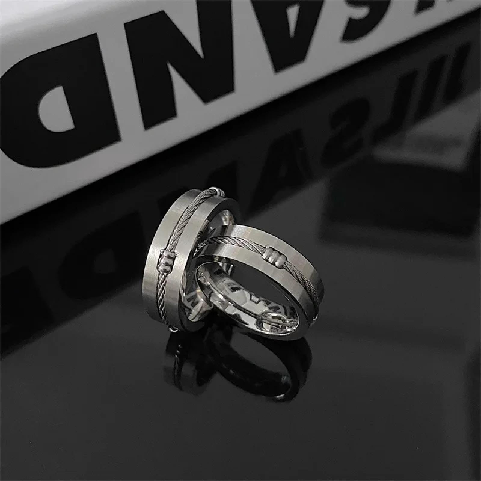 Ring Ringe Damen Bijouterie Herren Exquisiter Ring Ohne Pigmentverlust, Für Herren Und Damen, Hip-Hop-Mode, Leichtes, Luxuriöses, Einfaches Zubehör