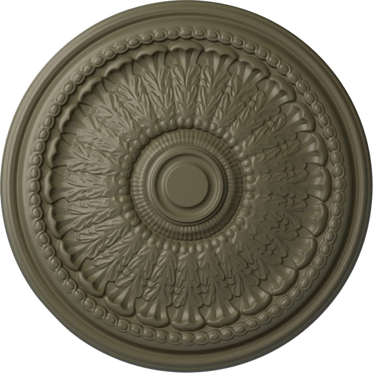 Ekena Millwork CM27BRSSF Brunswick Ceiling Medallion 27"OD x 2 1/2"P (Fits Canopies up to 4 1/2") Hand-Painted Spartan Stone